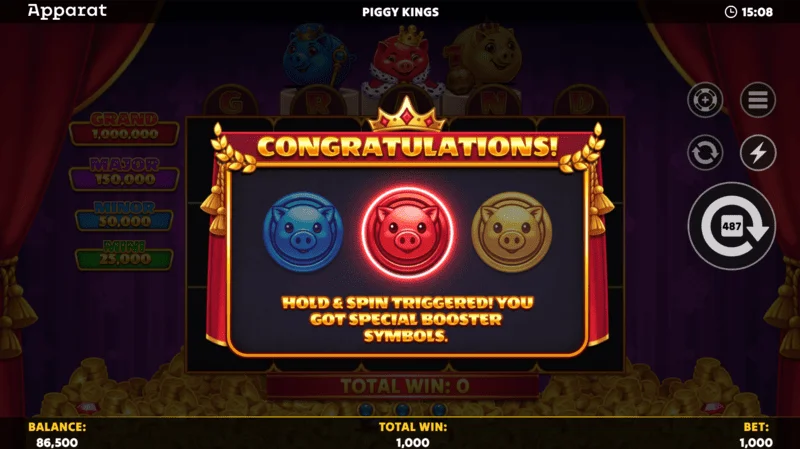 Piggy Kings - free spins with Crown Scatter